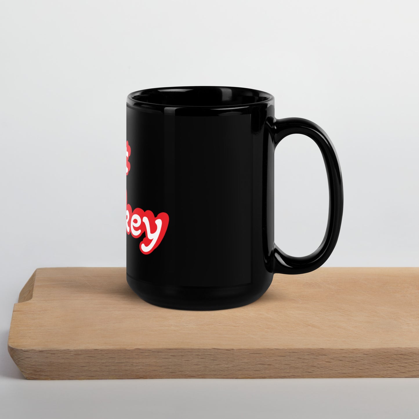 Not Whisket Red/White. Black Mug