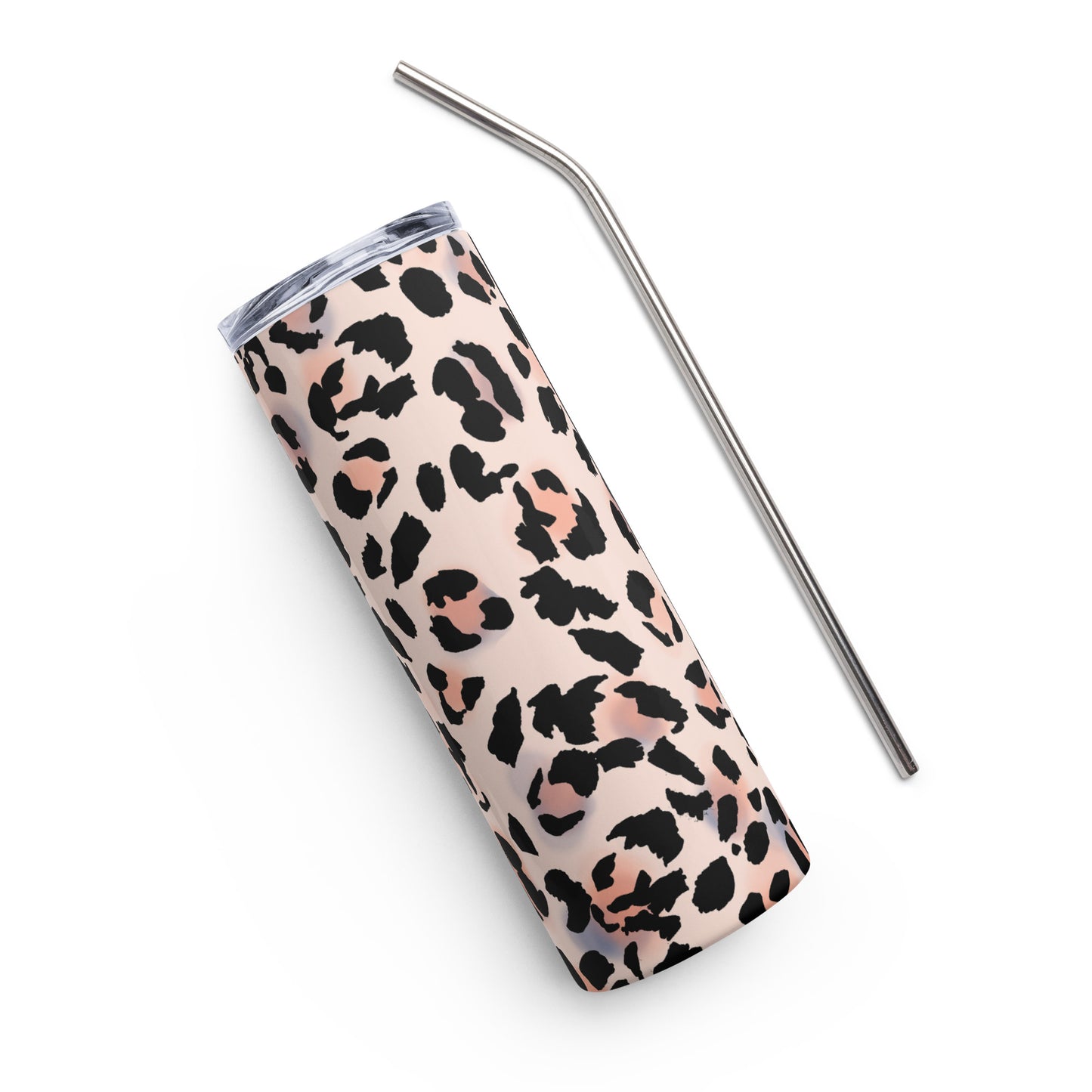 Leopard Print Pink Stainless steel tumbler