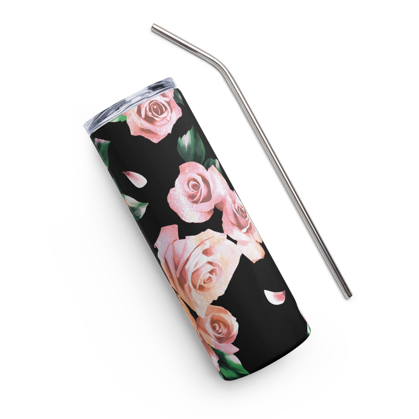 Pink Roses Stainless steel tumbler