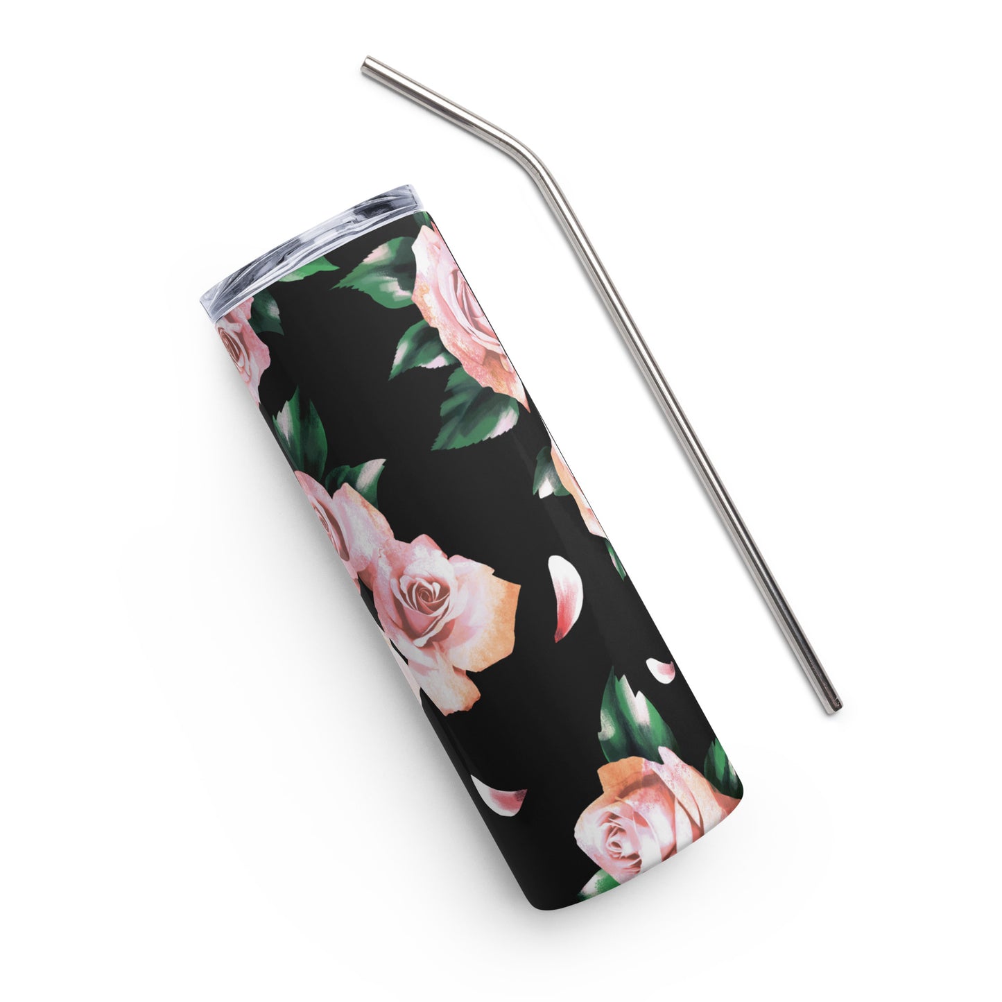 Pink Roses Stainless steel tumbler