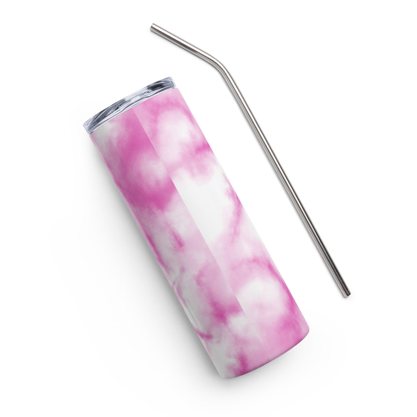 Dark Pink Tie-Dye Stainless steel tumbler