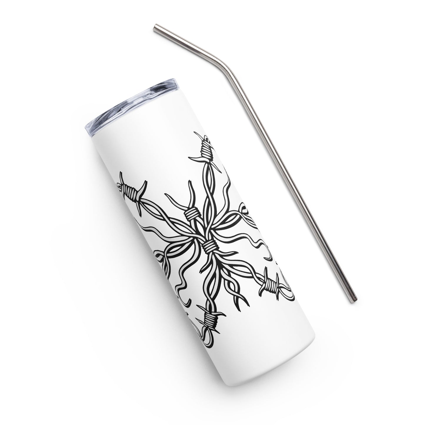 Barbwire Butterfly Stainless steel tumbler
