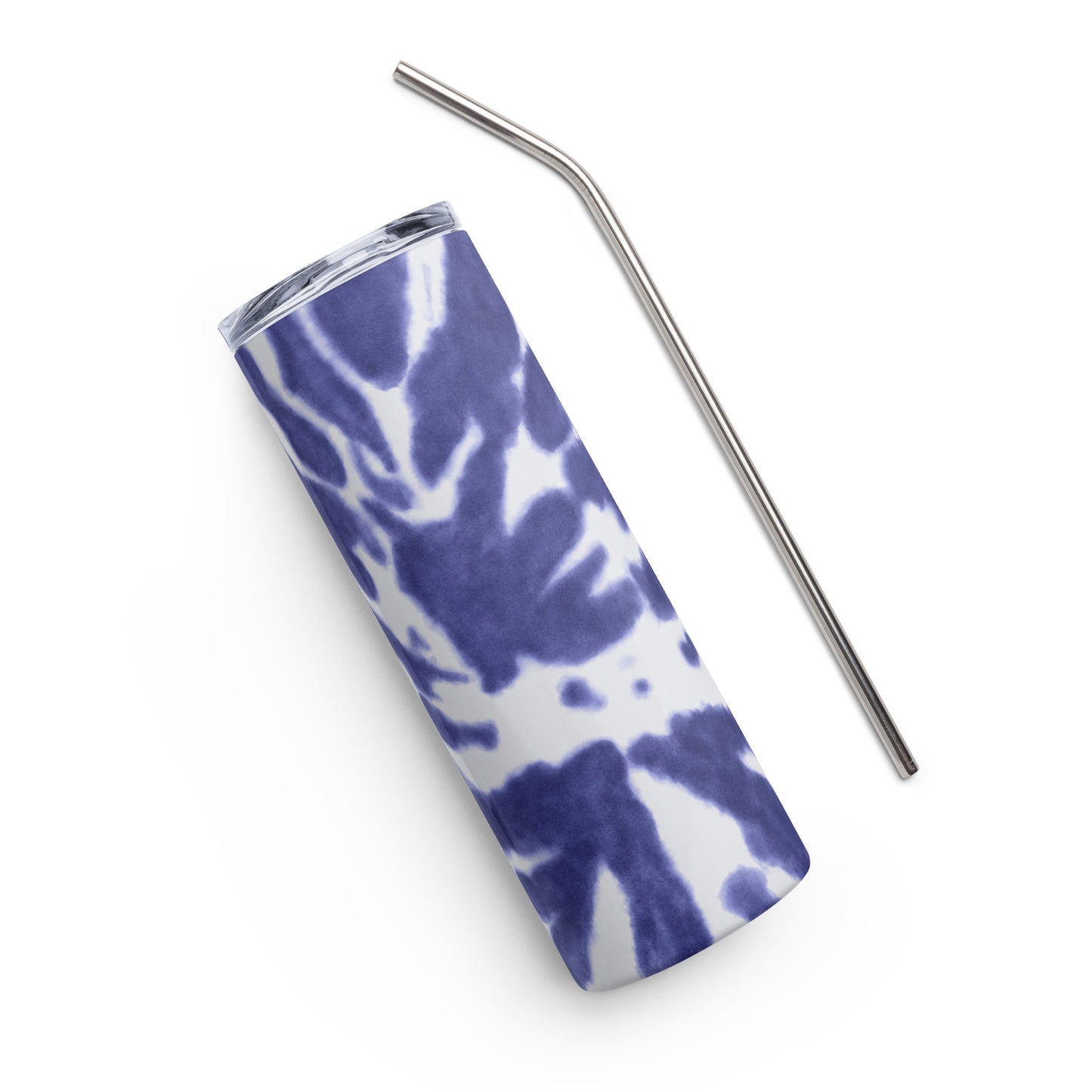 Blue Tie-Dye Stainless steel tumbler