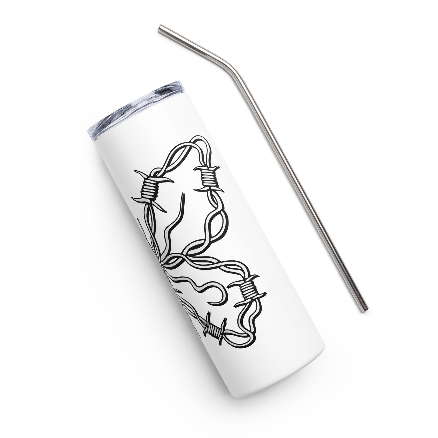 Barbwire Butterfly Stainless steel tumbler