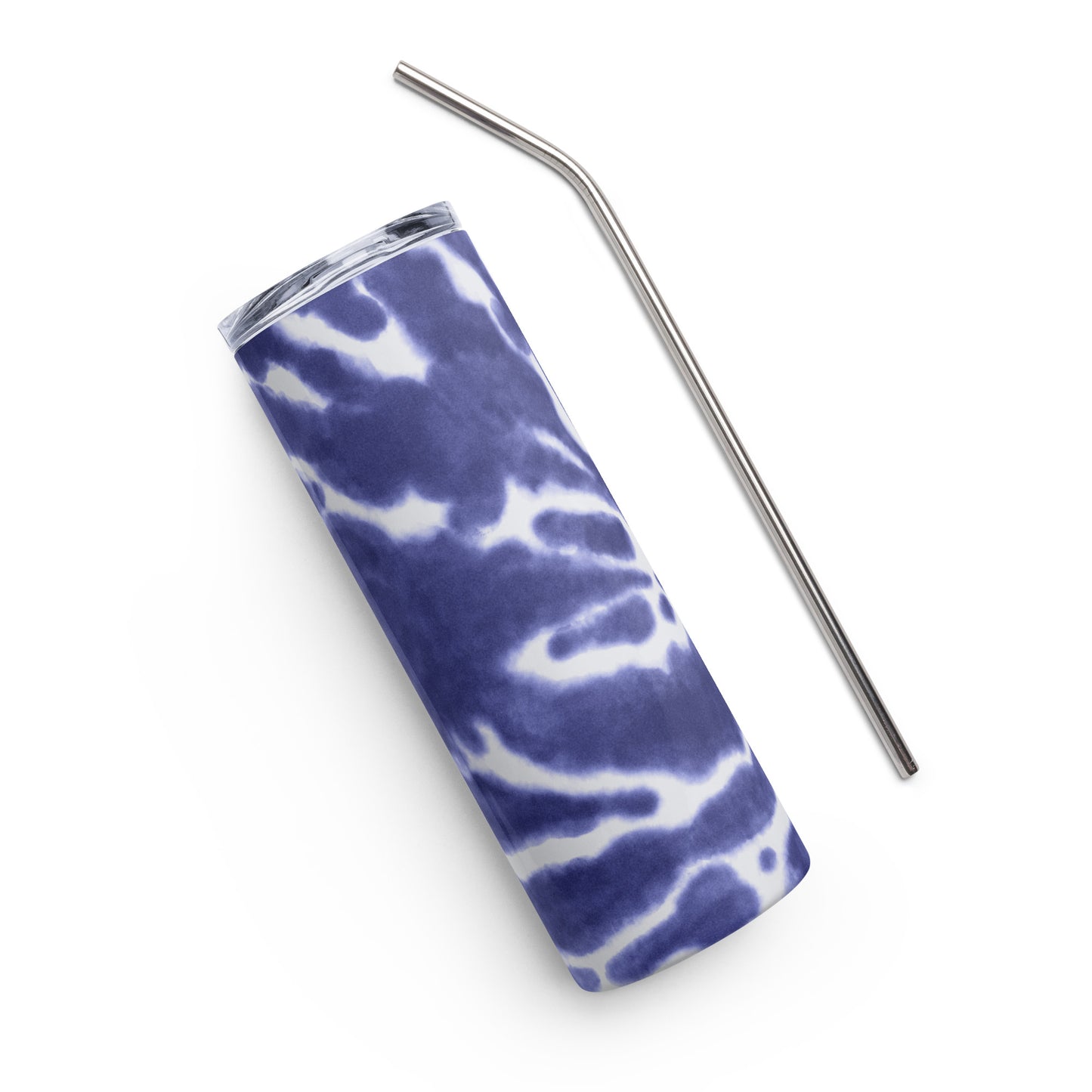 Blue Tie-Dye Stainless steel tumbler