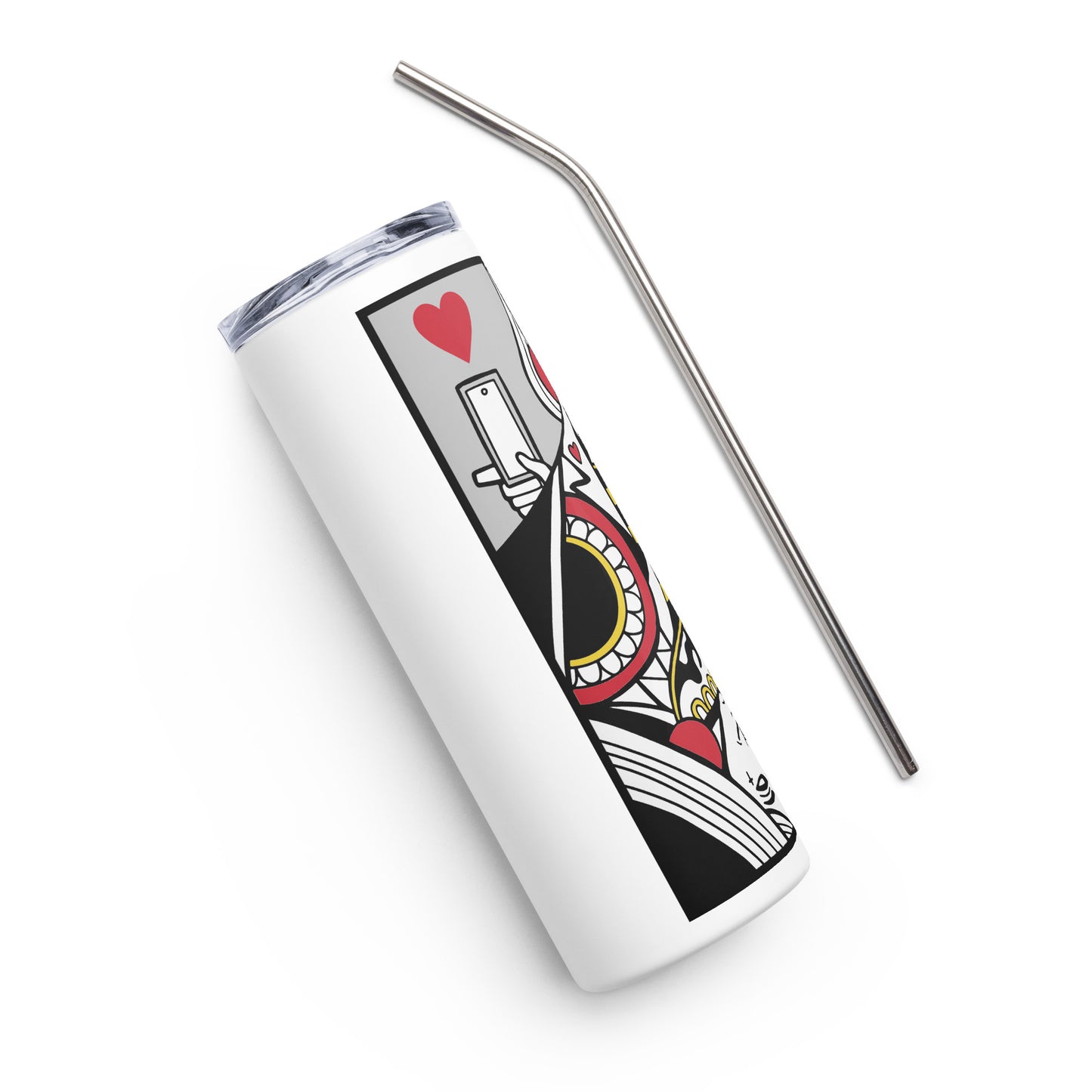 Queen of Hearts Stainless steel tumbler