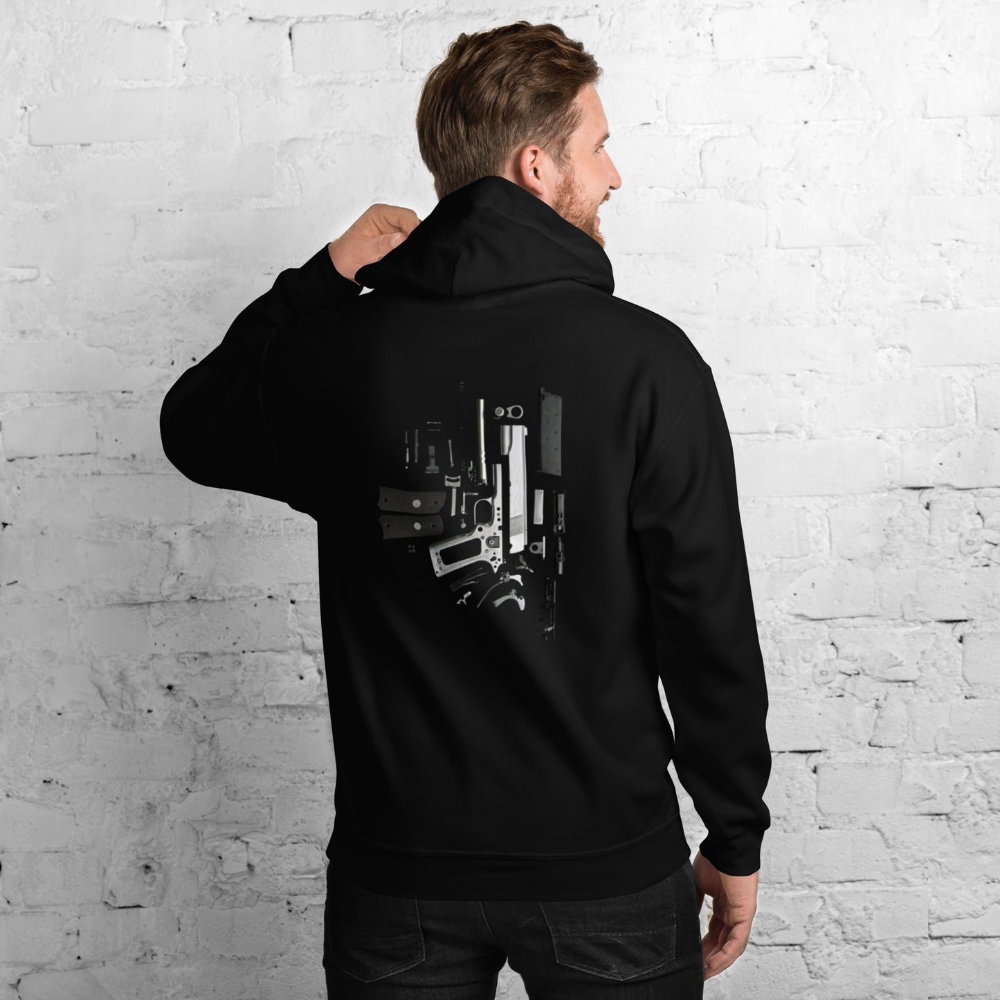 Pistol Beakdown Vertical Unisex Hoodie