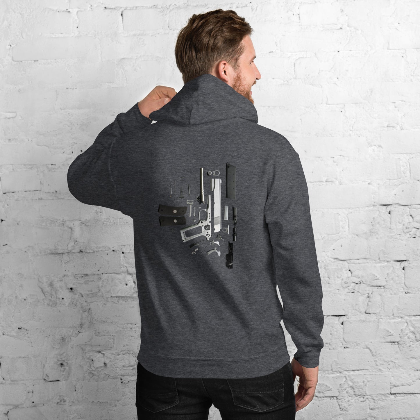 Pistol Beakdown Vertical Unisex Hoodie