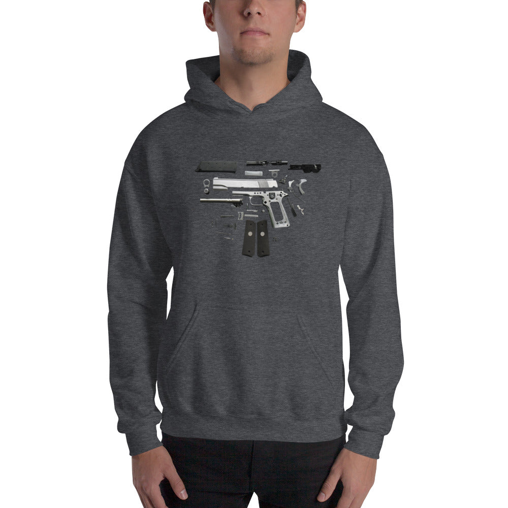 Pistol Breakdown Horizontal Unisex Hoodie