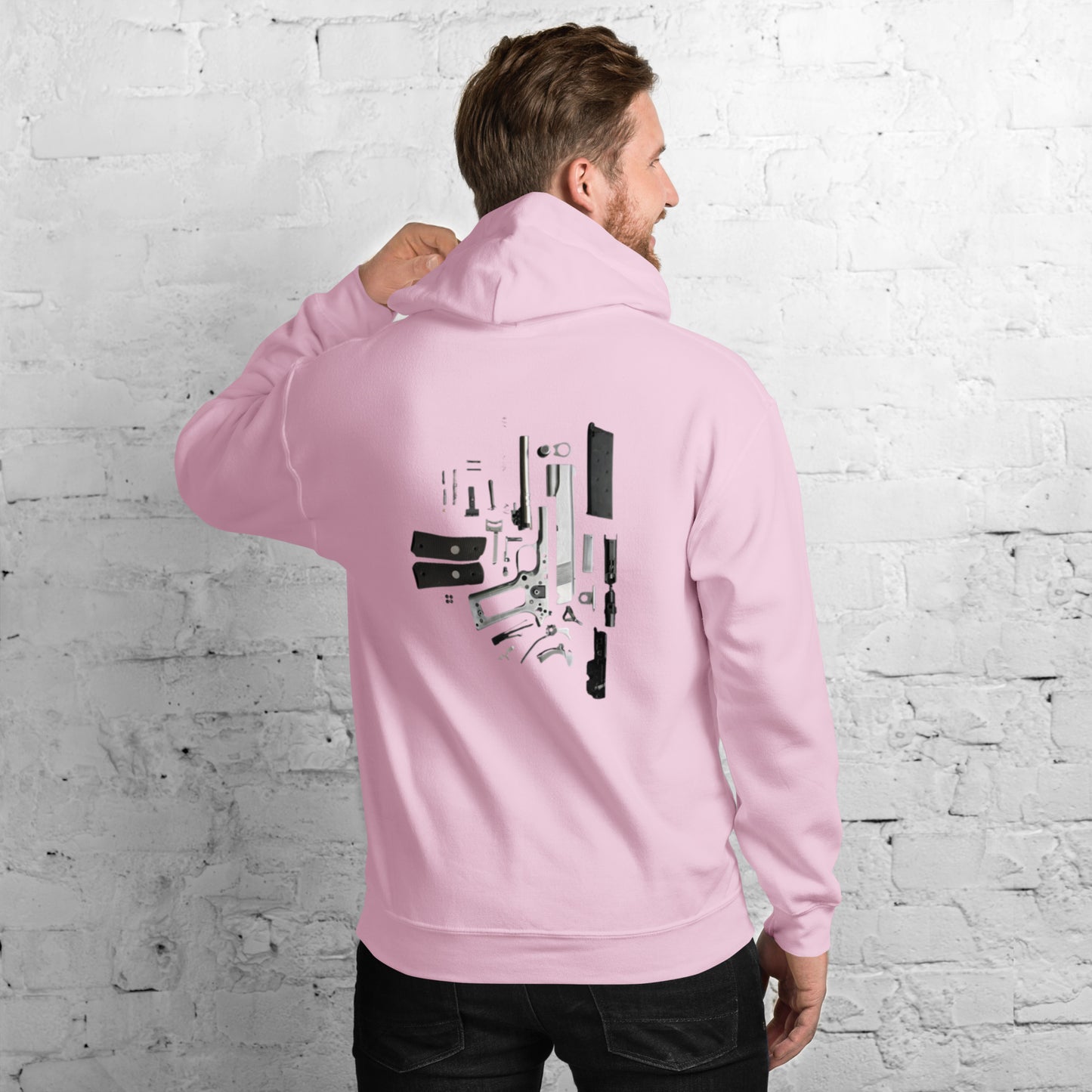 Pistol Beakdown Vertical Unisex Hoodie