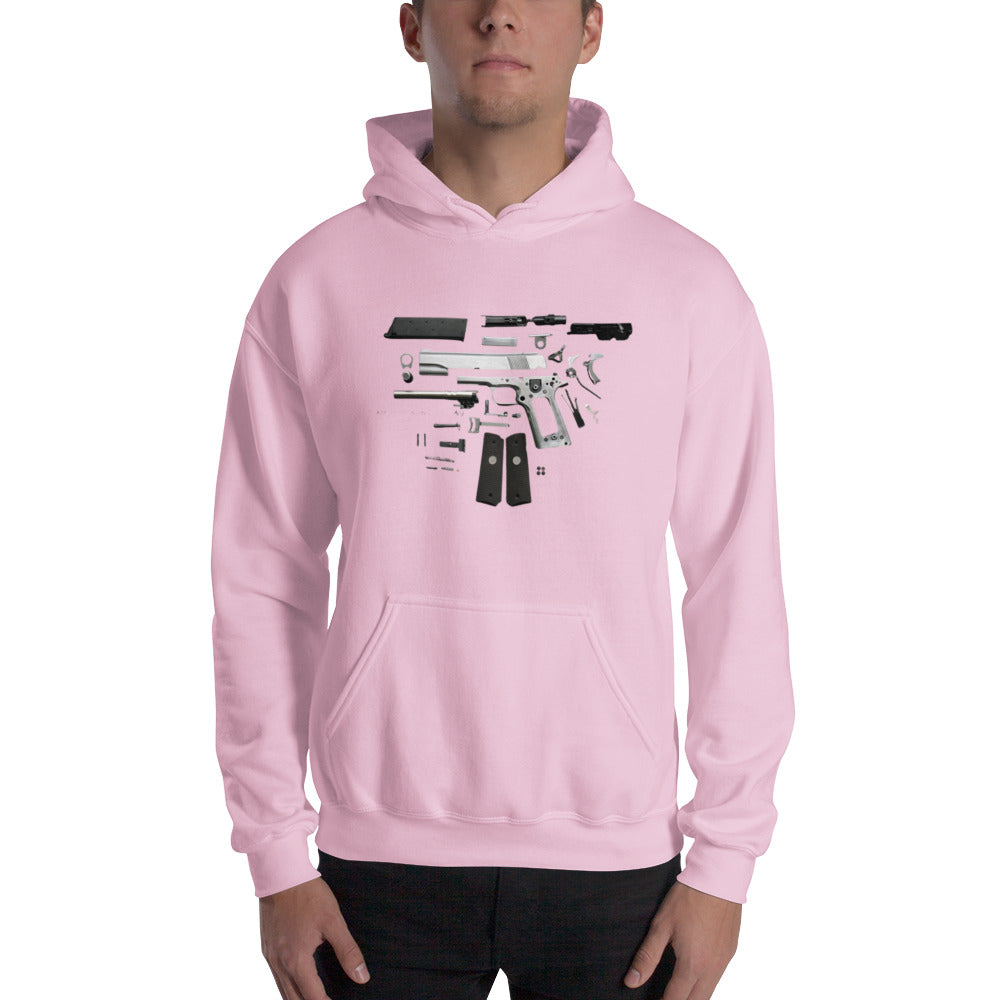 Pistol Breakdown Horizontal Unisex Hoodie