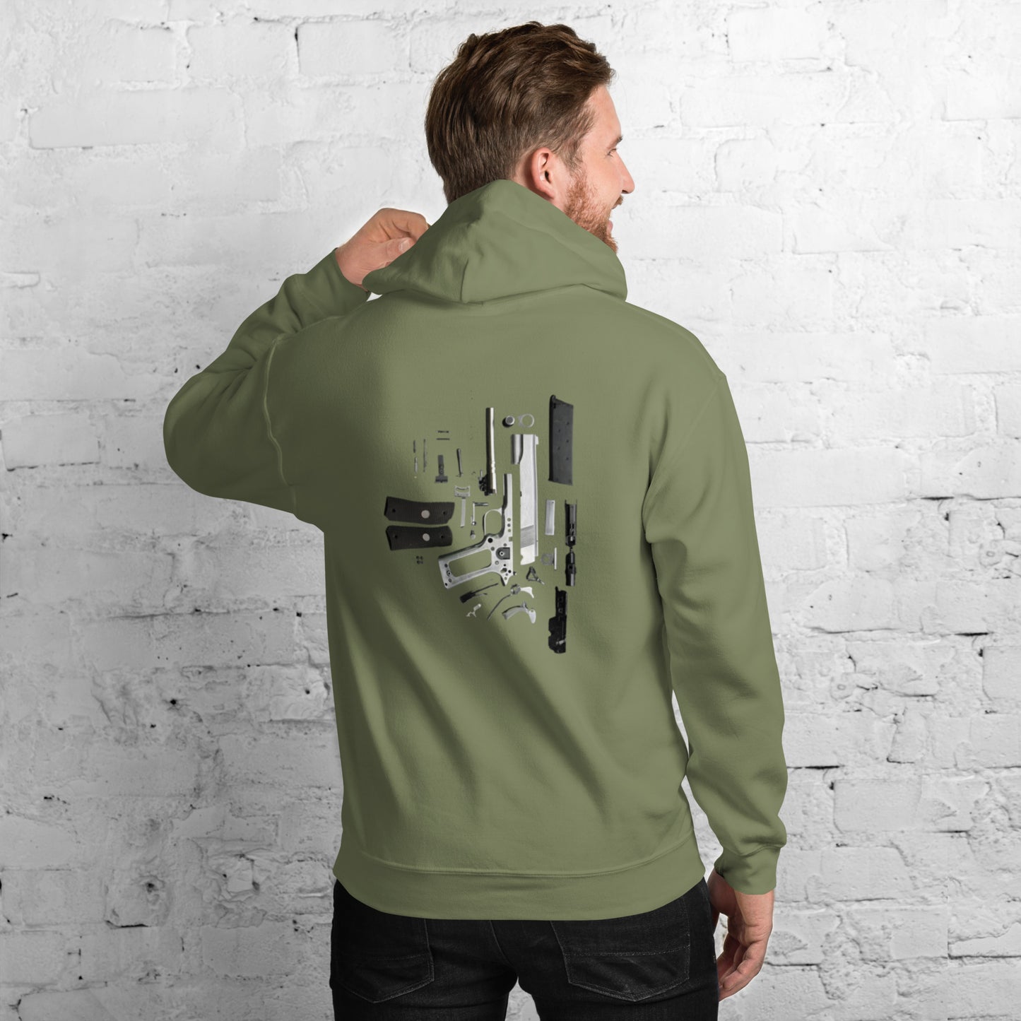 Pistol Beakdown Vertical Unisex Hoodie