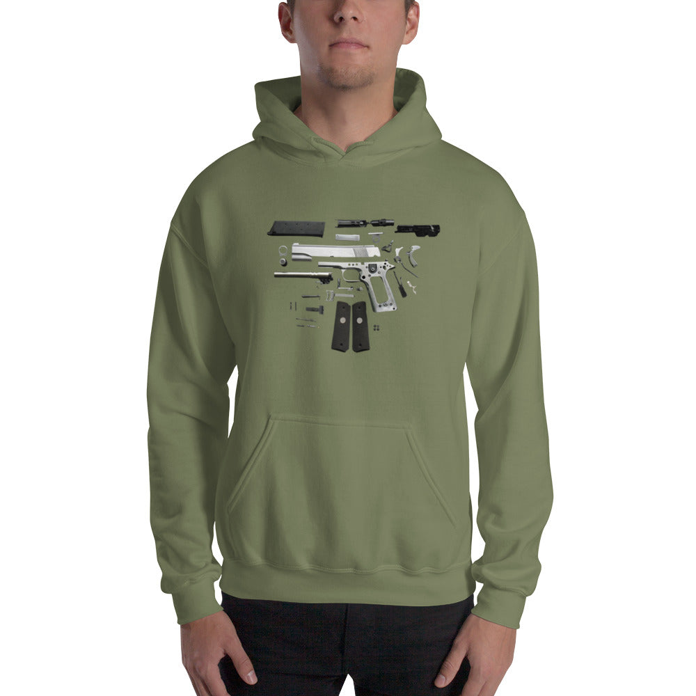 Pistol Breakdown Horizontal Unisex Hoodie