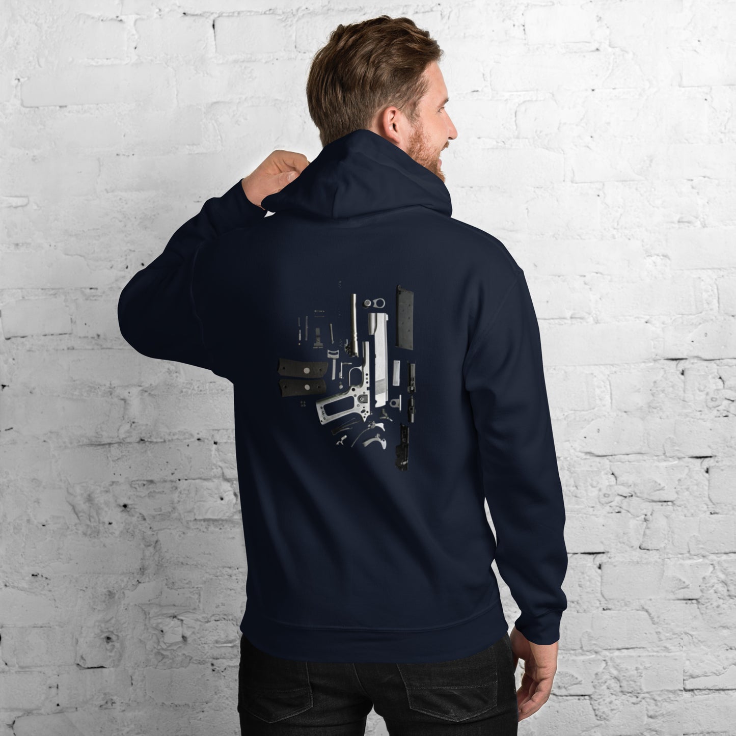 Pistol Beakdown Vertical Unisex Hoodie