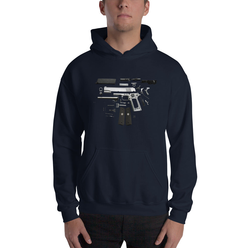 Pistol Breakdown Horizontal Unisex Hoodie