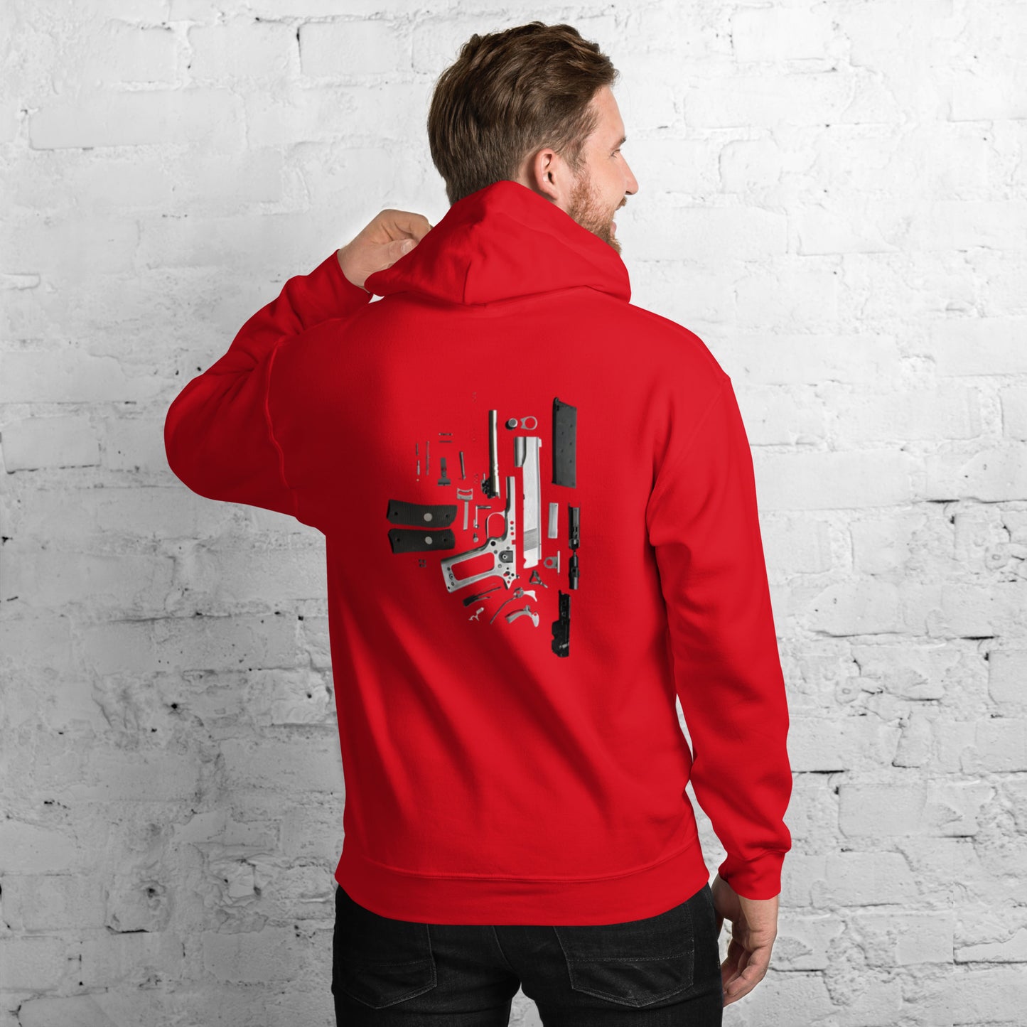 Pistol Beakdown Vertical Unisex Hoodie