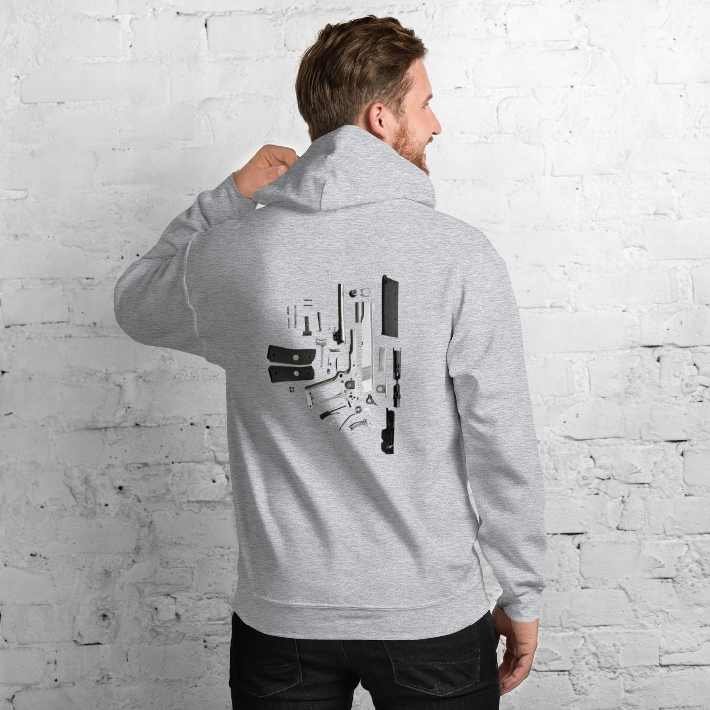 Pistol Beakdown Vertical Unisex Hoodie