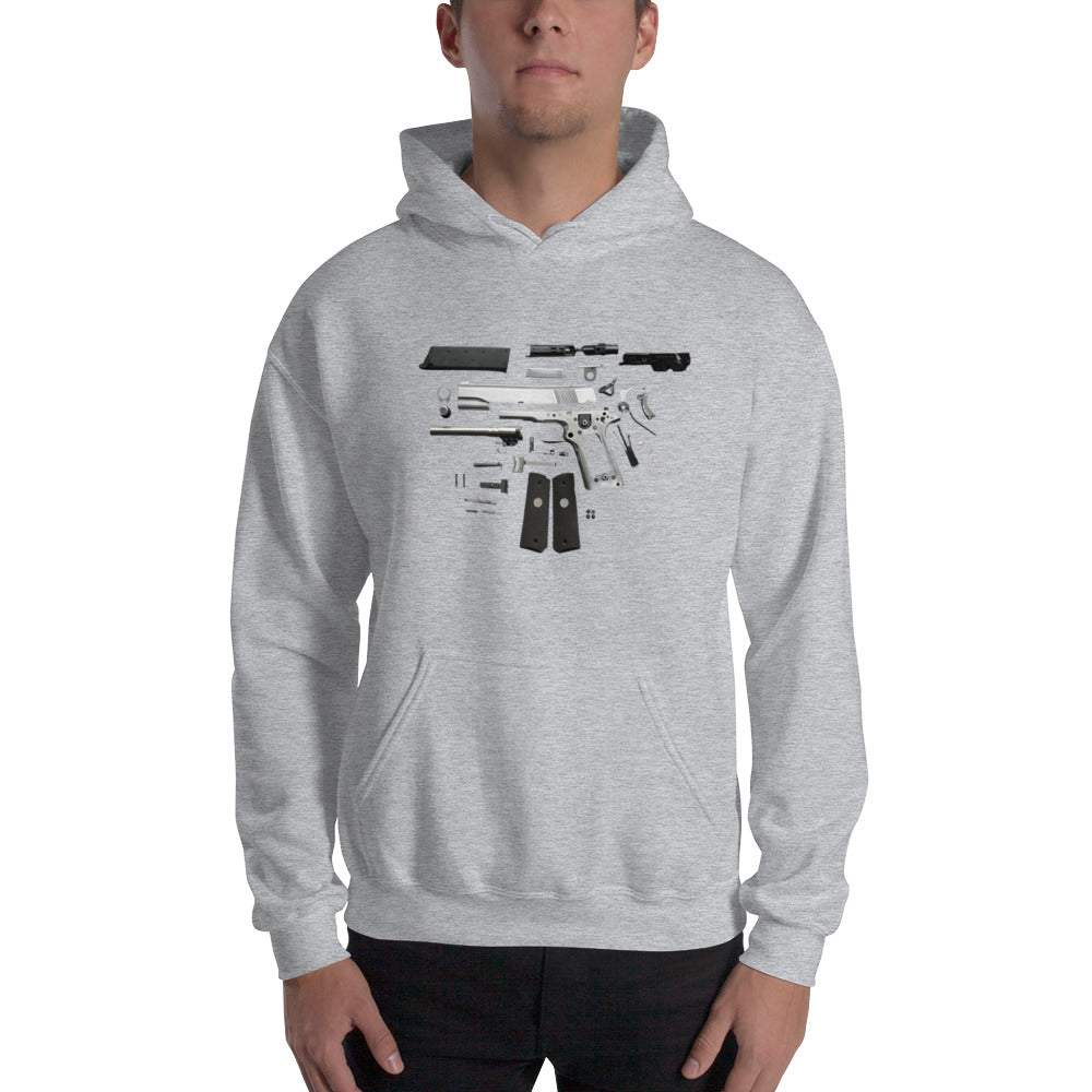 Pistol Breakdown Horizontal Unisex Hoodie