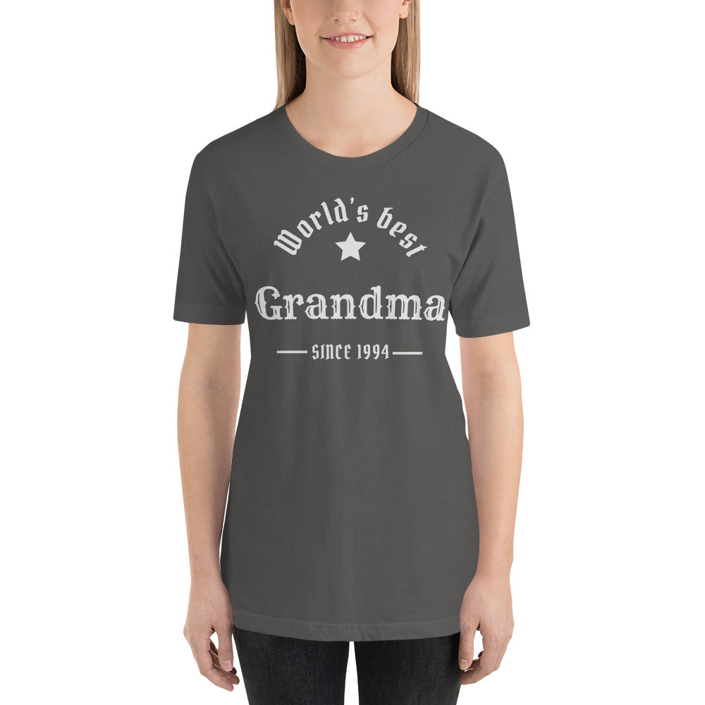 World's Best Grandma Since (Customizable Year) Unisex t-shirt