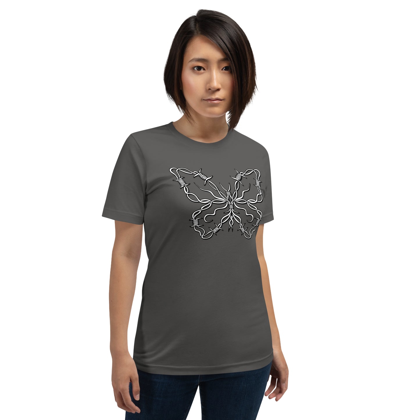 Barbwire Butterfly Unisex t-shirt