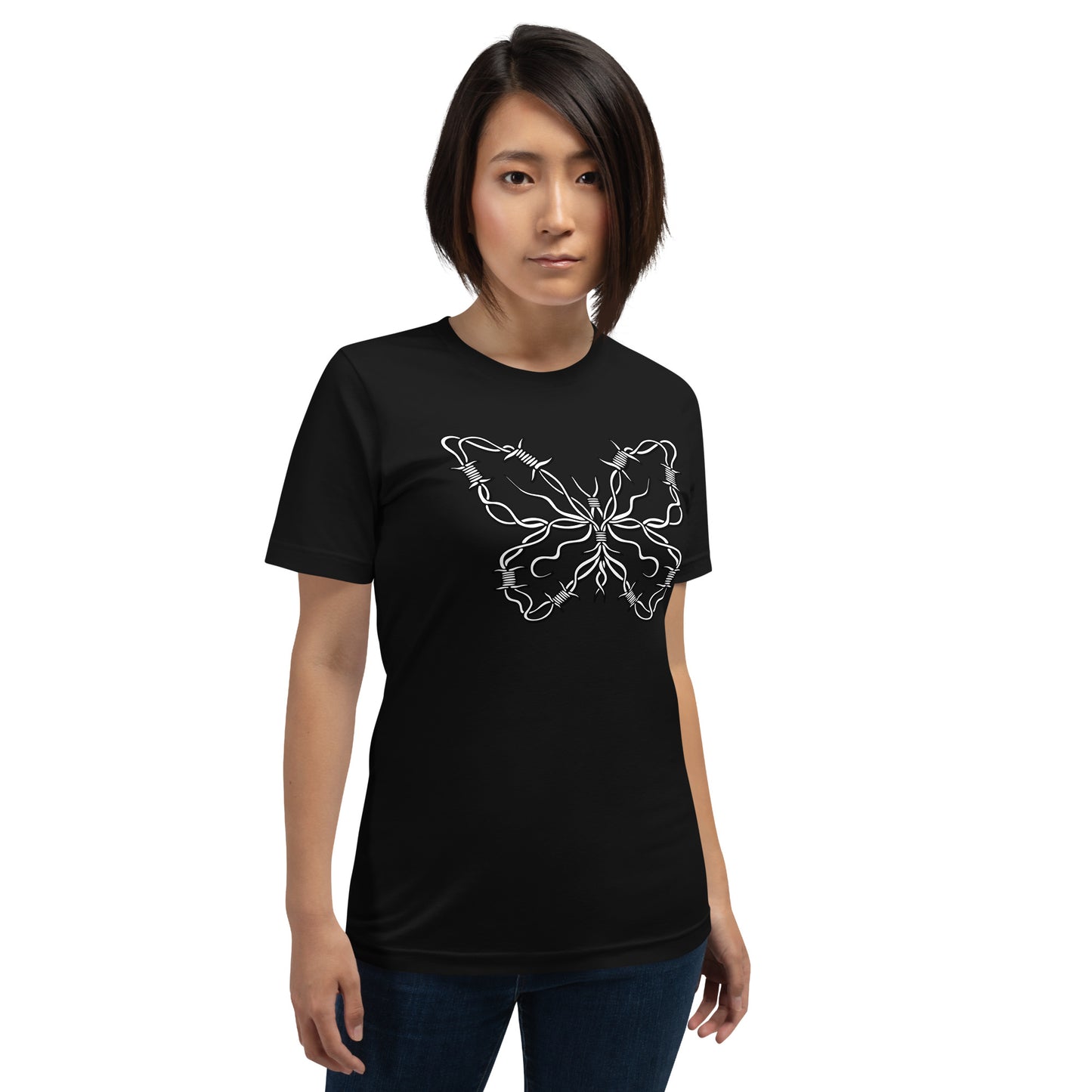 Barbwire Butterfly Unisex t-shirt