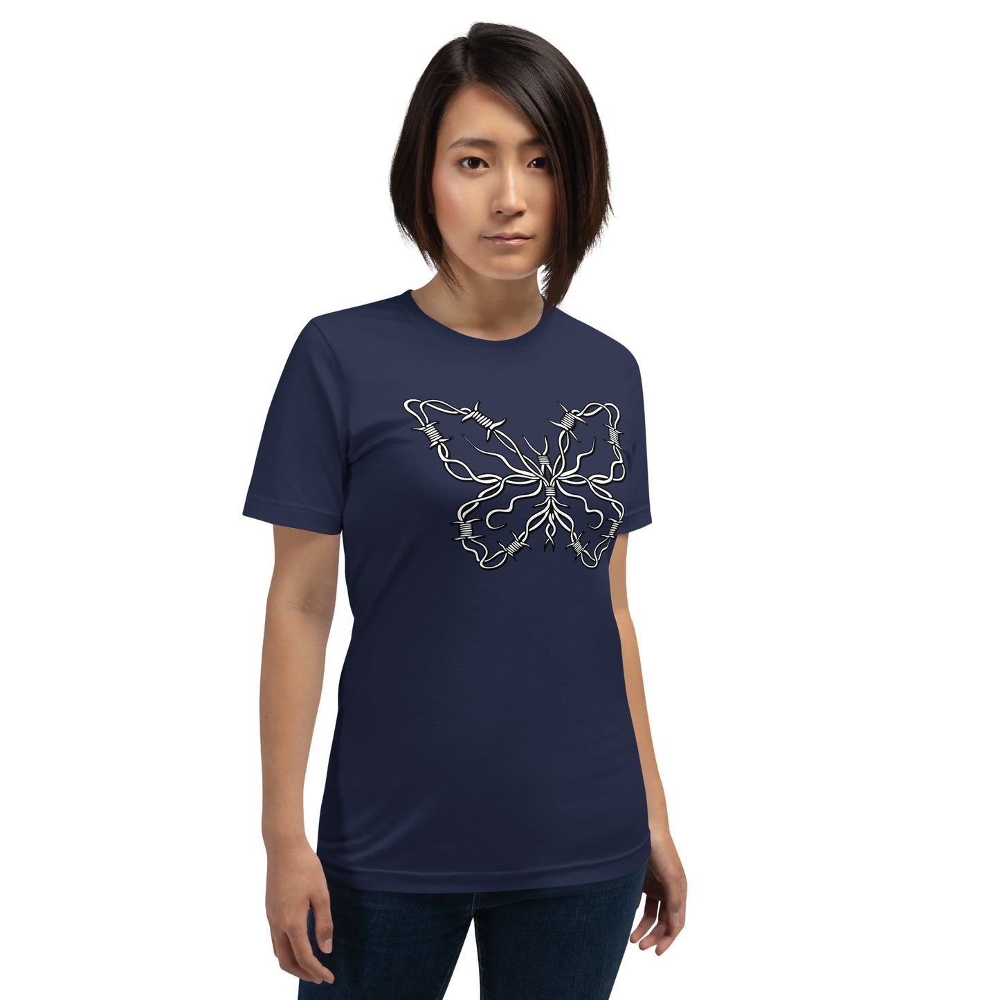 Barbwire Butterfly Unisex t-shirt
