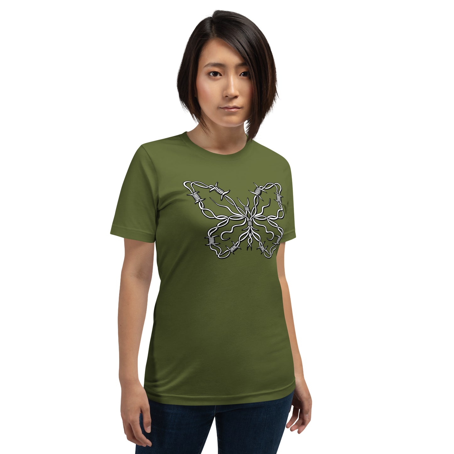 Barbwire Butterfly Unisex t-shirt