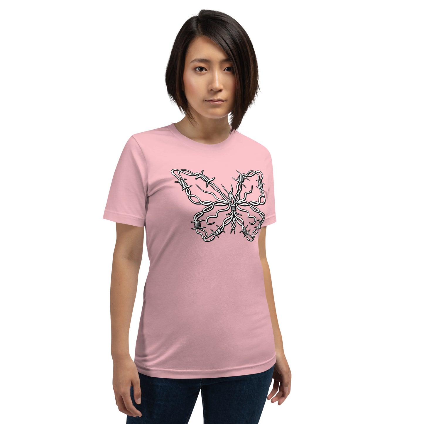 Barbwire Butterfly Unisex t-shirt