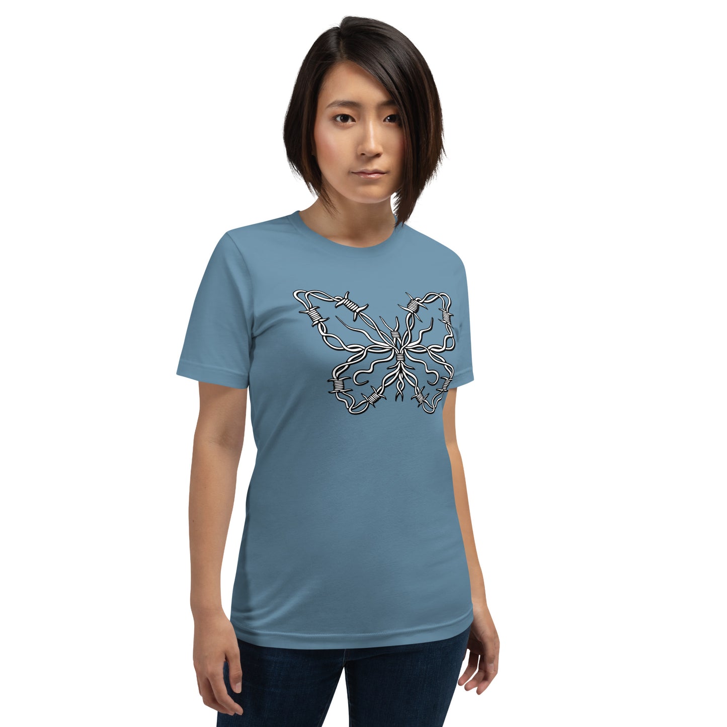 Barbwire Butterfly Unisex t-shirt