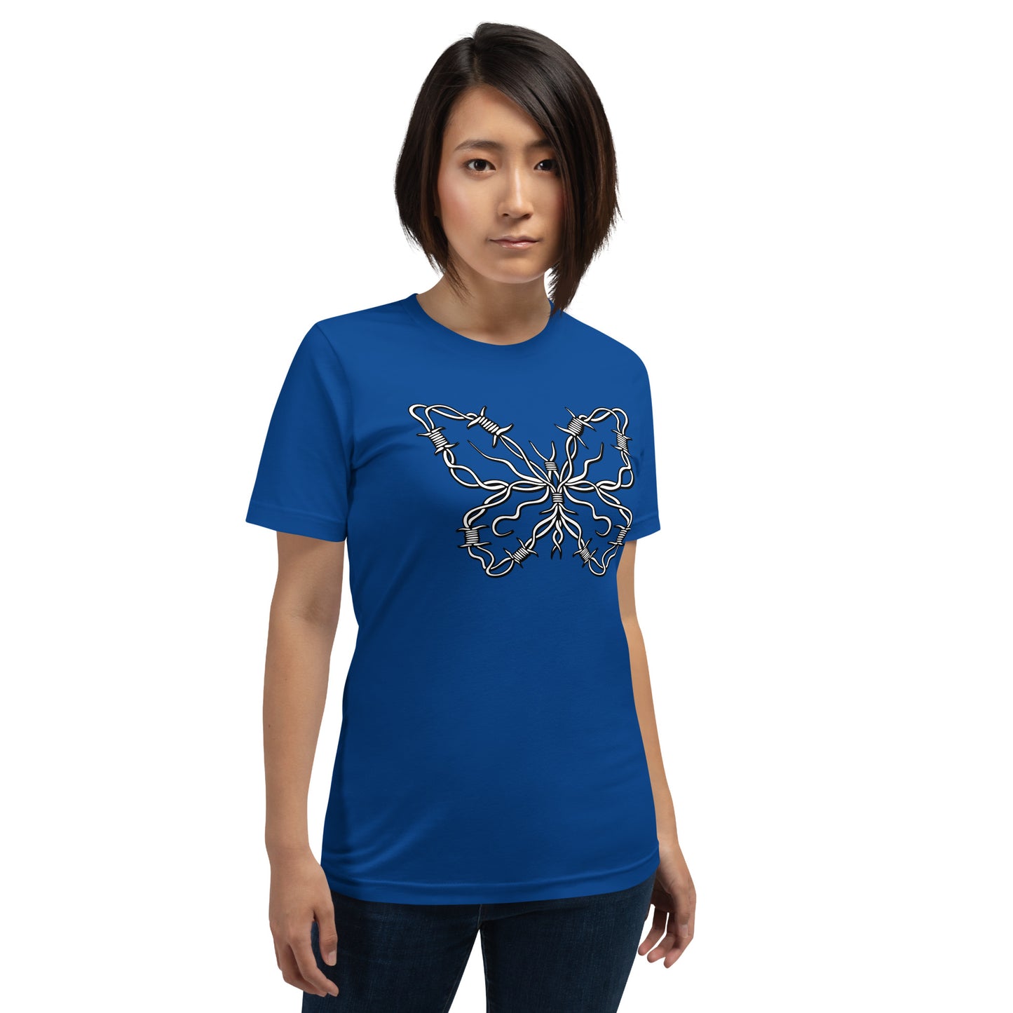 Barbwire Butterfly Unisex t-shirt