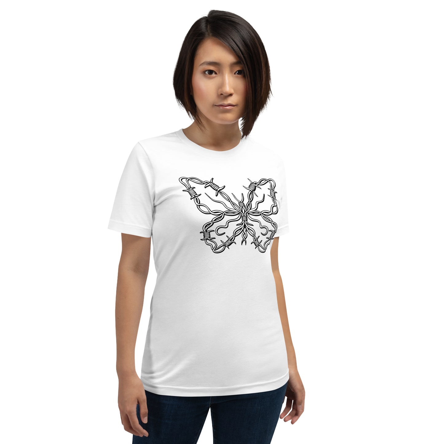 Barbwire Butterfly Unisex t-shirt