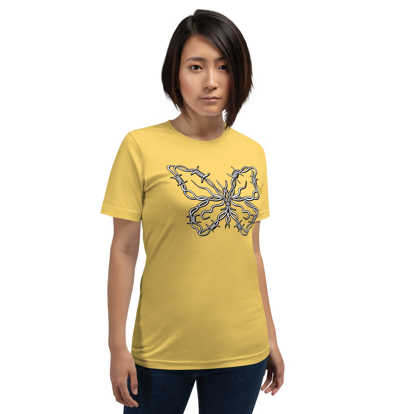 Barbwire Butterfly Unisex t-shirt
