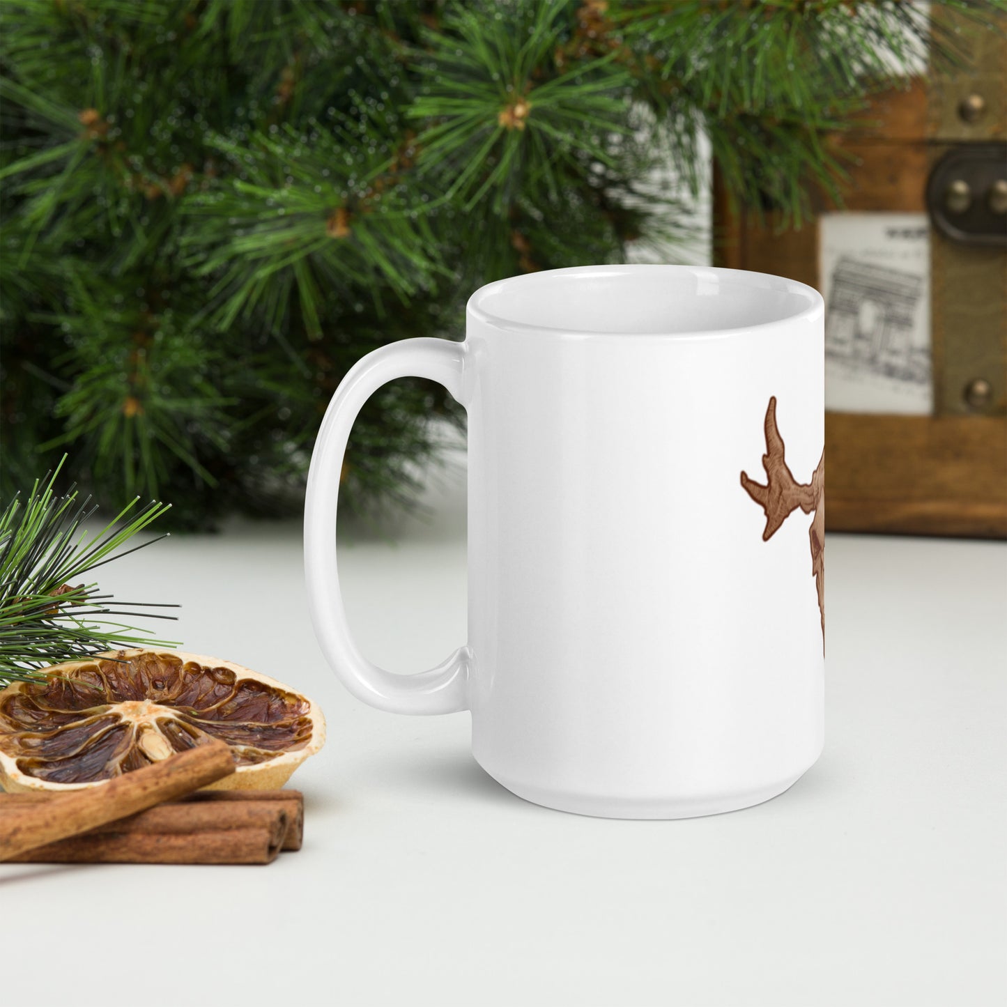 Deer Skull White glossy mug