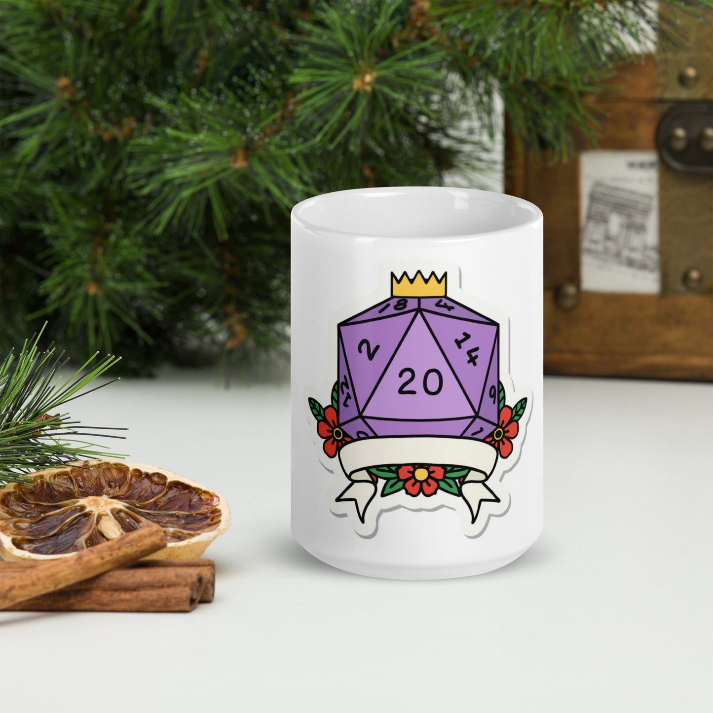 Perfection D20 White glossy mug
