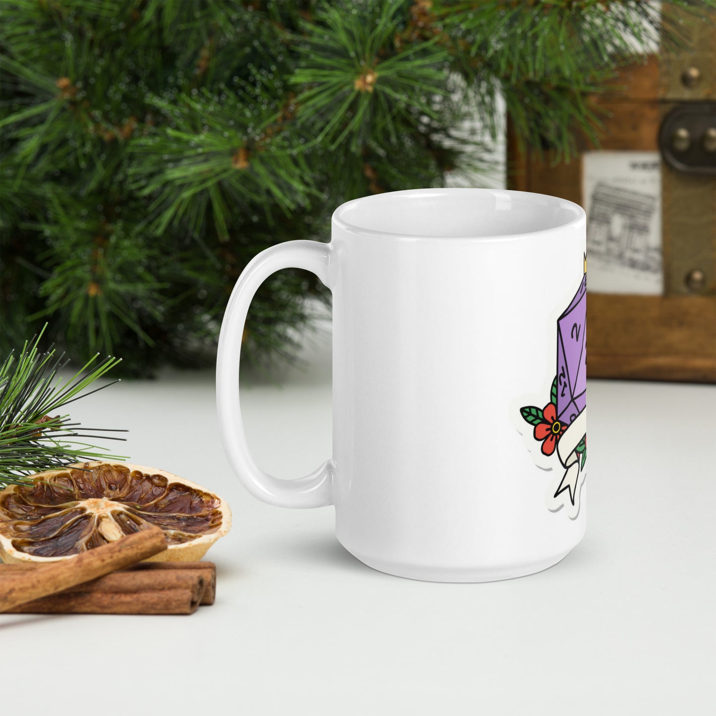 Perfection D20 White glossy mug
