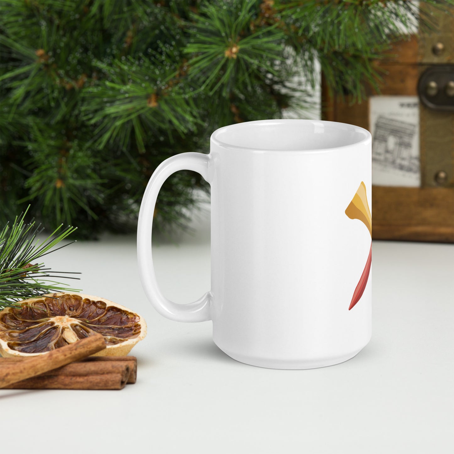 Crossed Tees White glossy mug