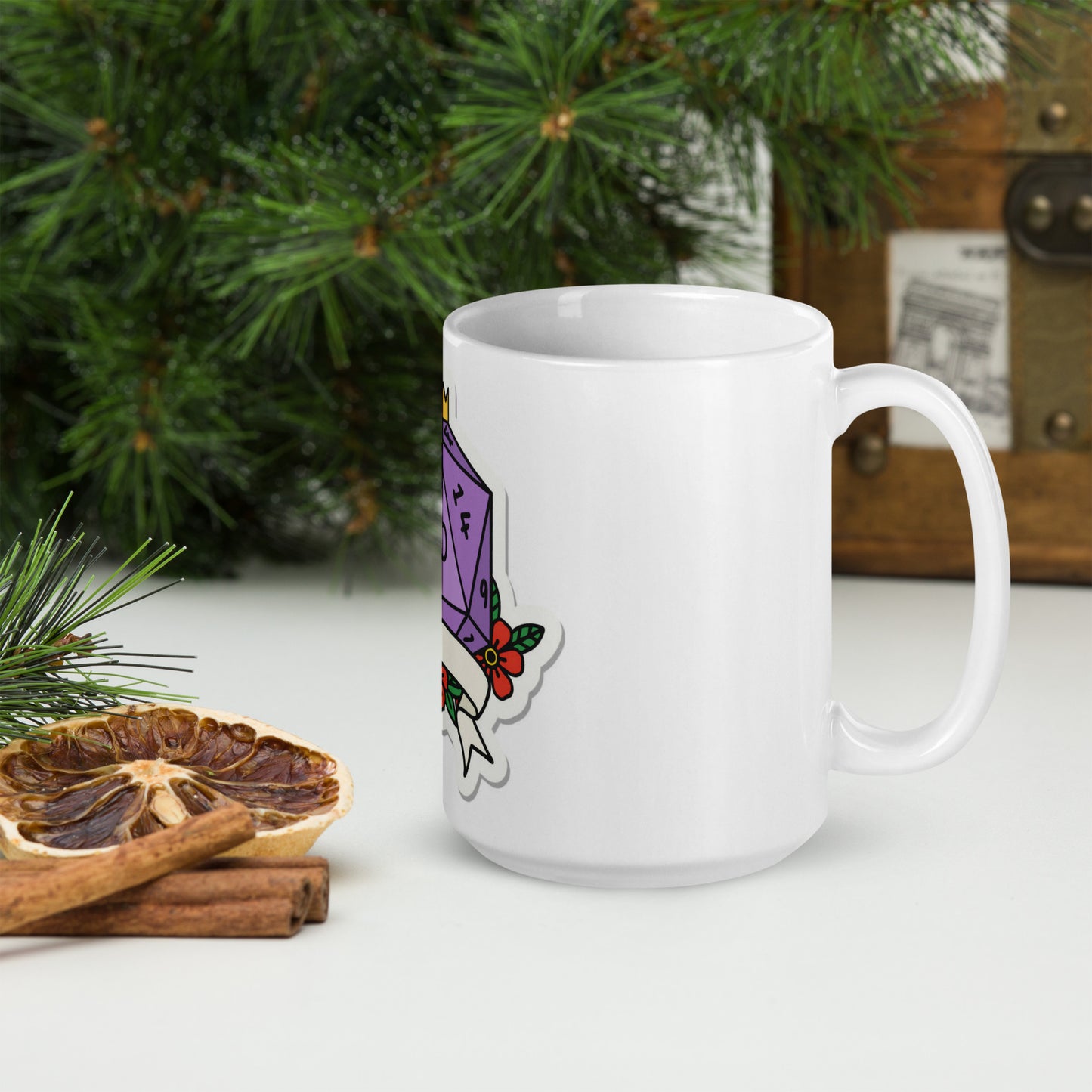 Perfection D20 White glossy mug