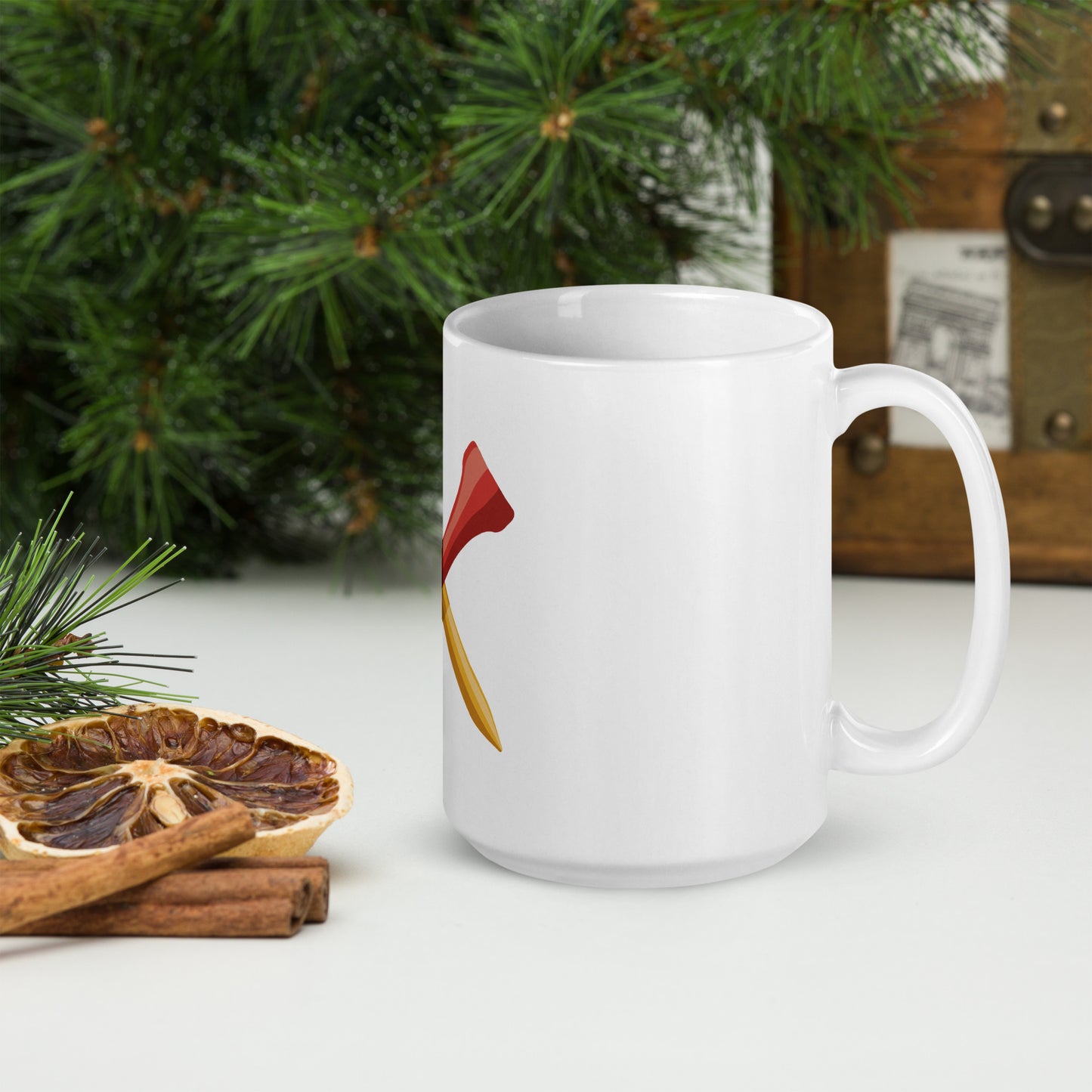 Crossed Tees White glossy mug