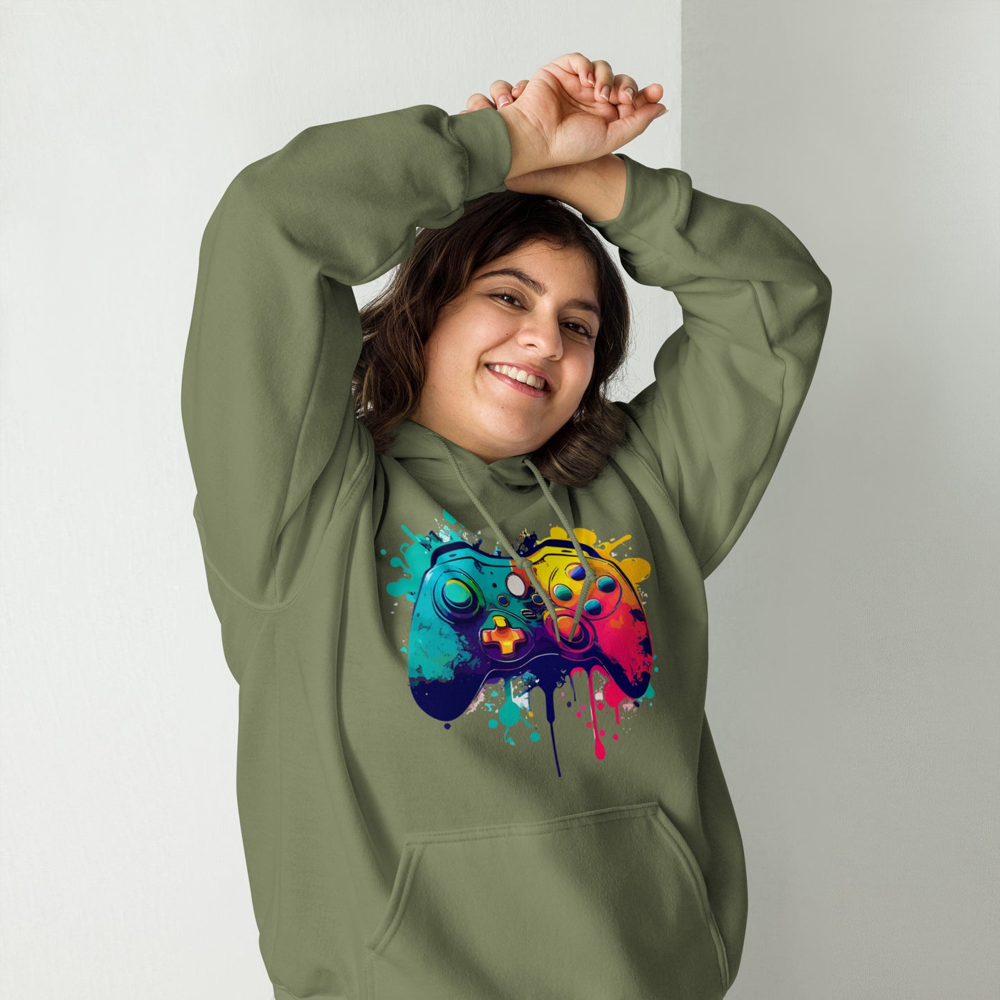 Splatter Paint Controller Unisex Hoodie