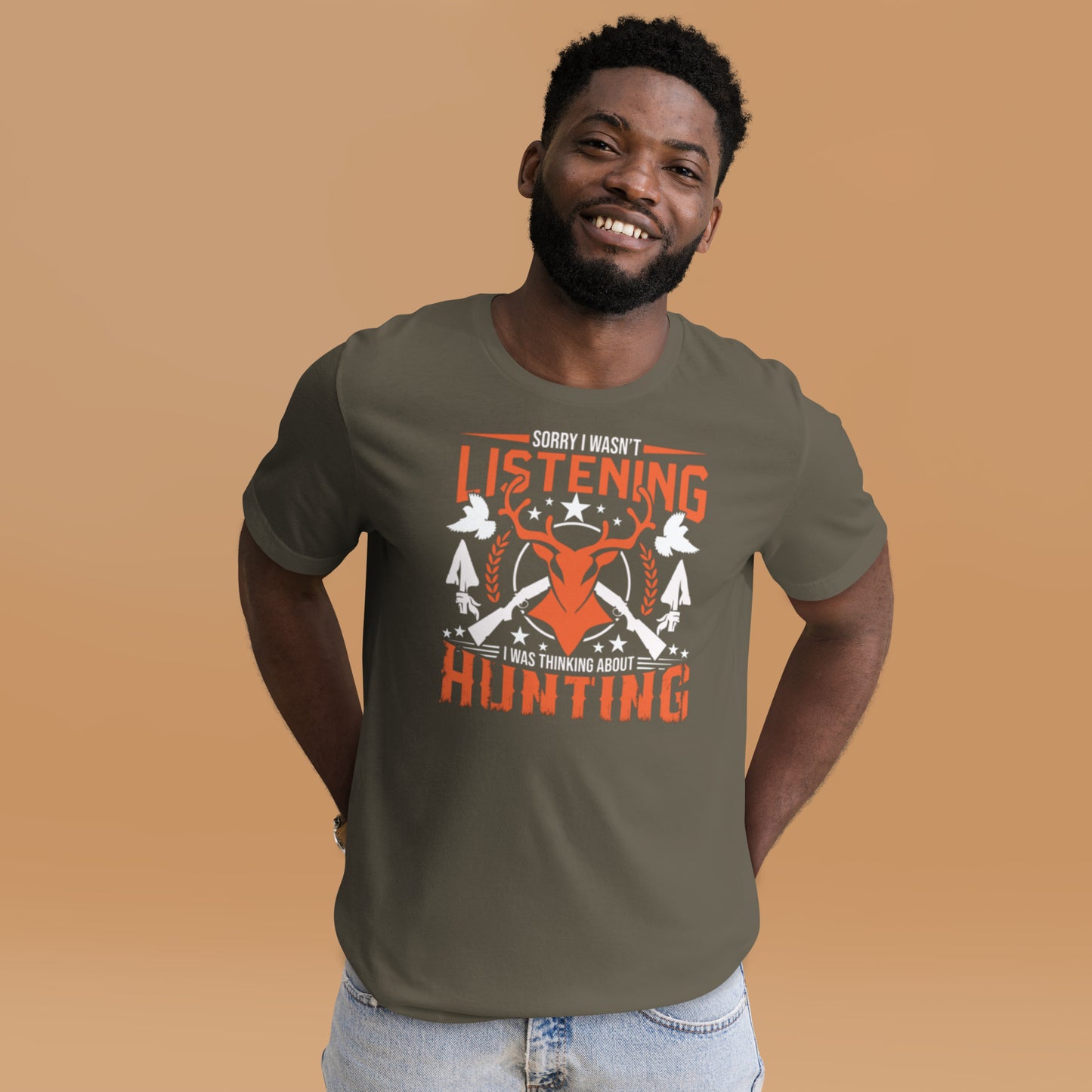 Sorry I Wasn't Listening I Was Thinking About Hunting Unisex t-shirt