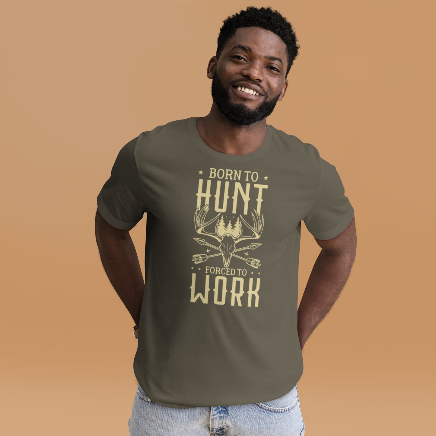 Born to Hunt Forced to Work Unisex t-shirt