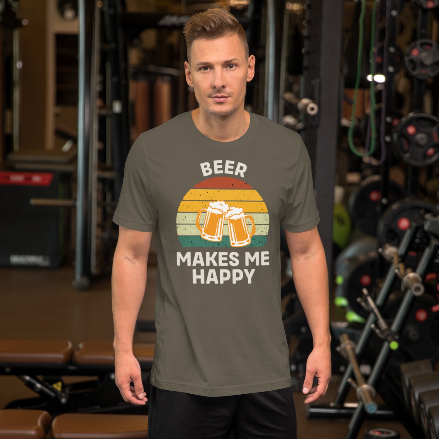 Beer Makes Me Happy Unisex t-shirt