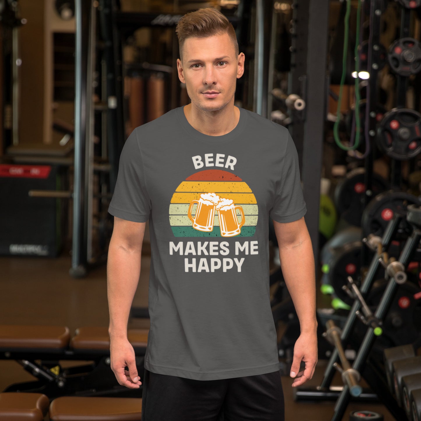 Beer Makes Me Happy Unisex t-shirt