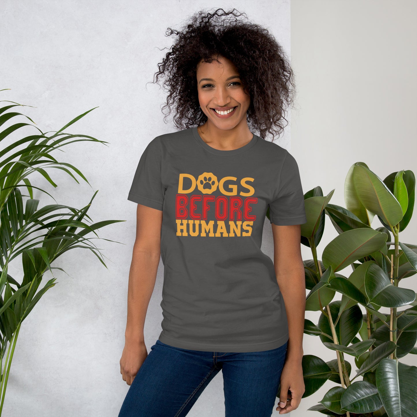 Dogs Before Humans Unisex t-shirt