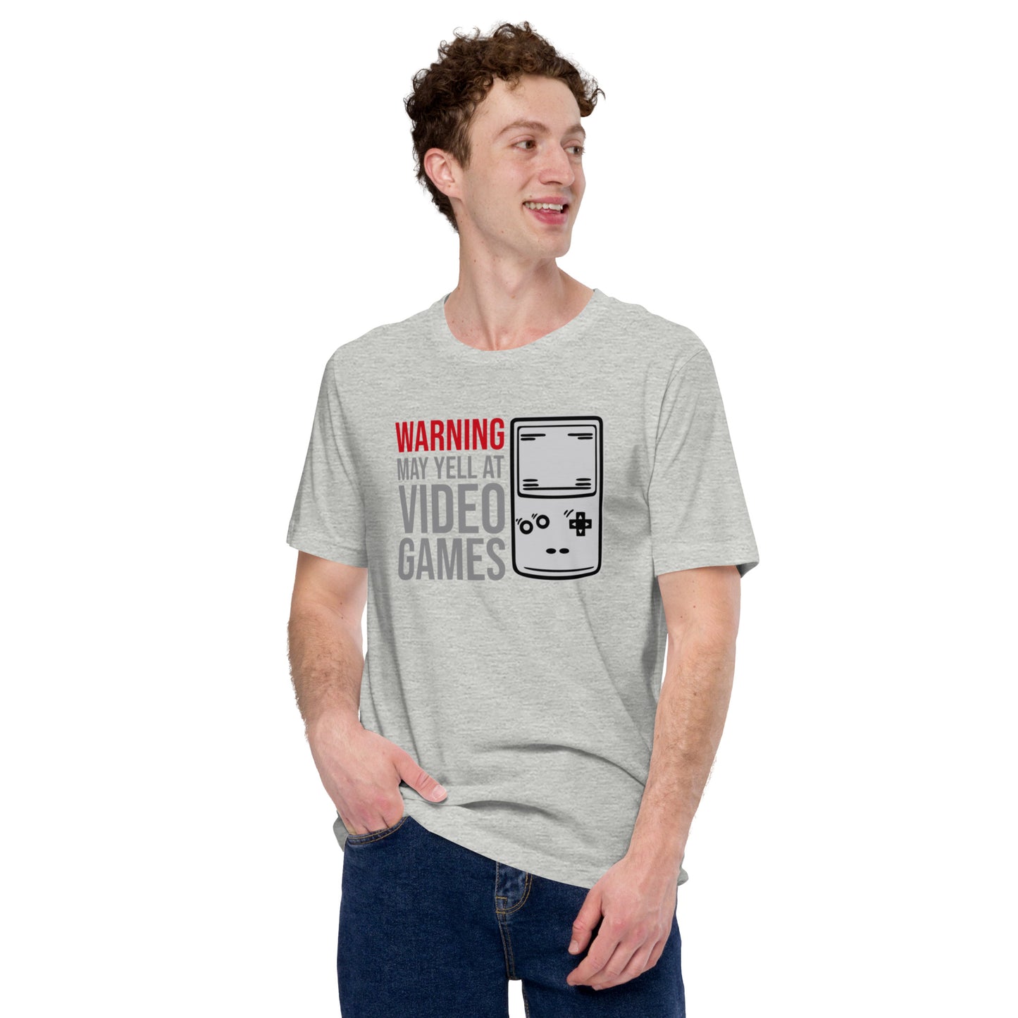 WARNING May Yell At Video Games Unisex t-shirt