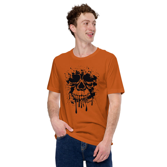 Splatter Skull Unisex t-shirt