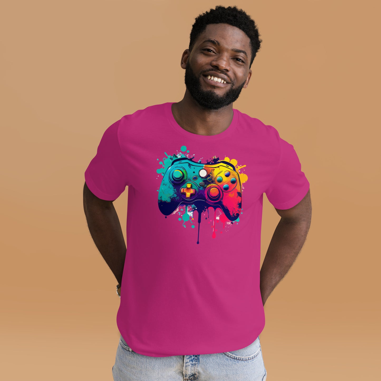 Paint Splatter Controller Unisex t-shirt