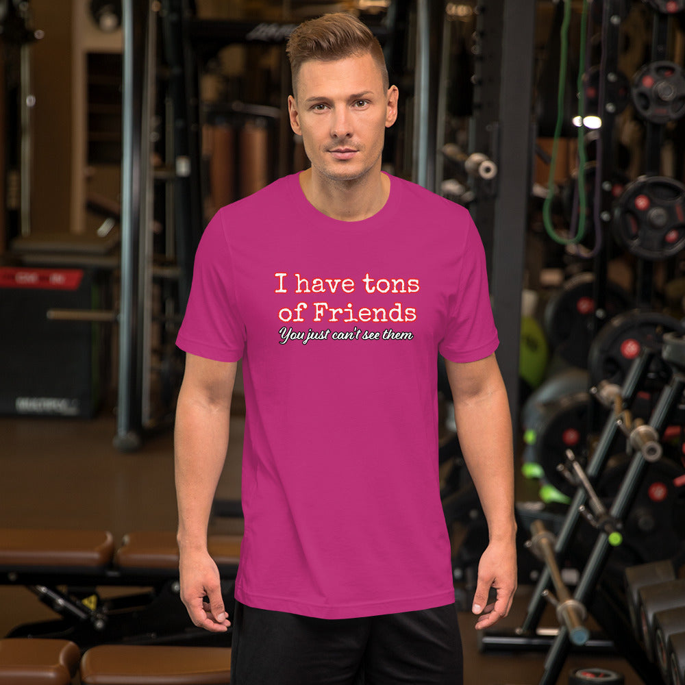 I Have tons of Friends You just can't see them Unisex t-shirt