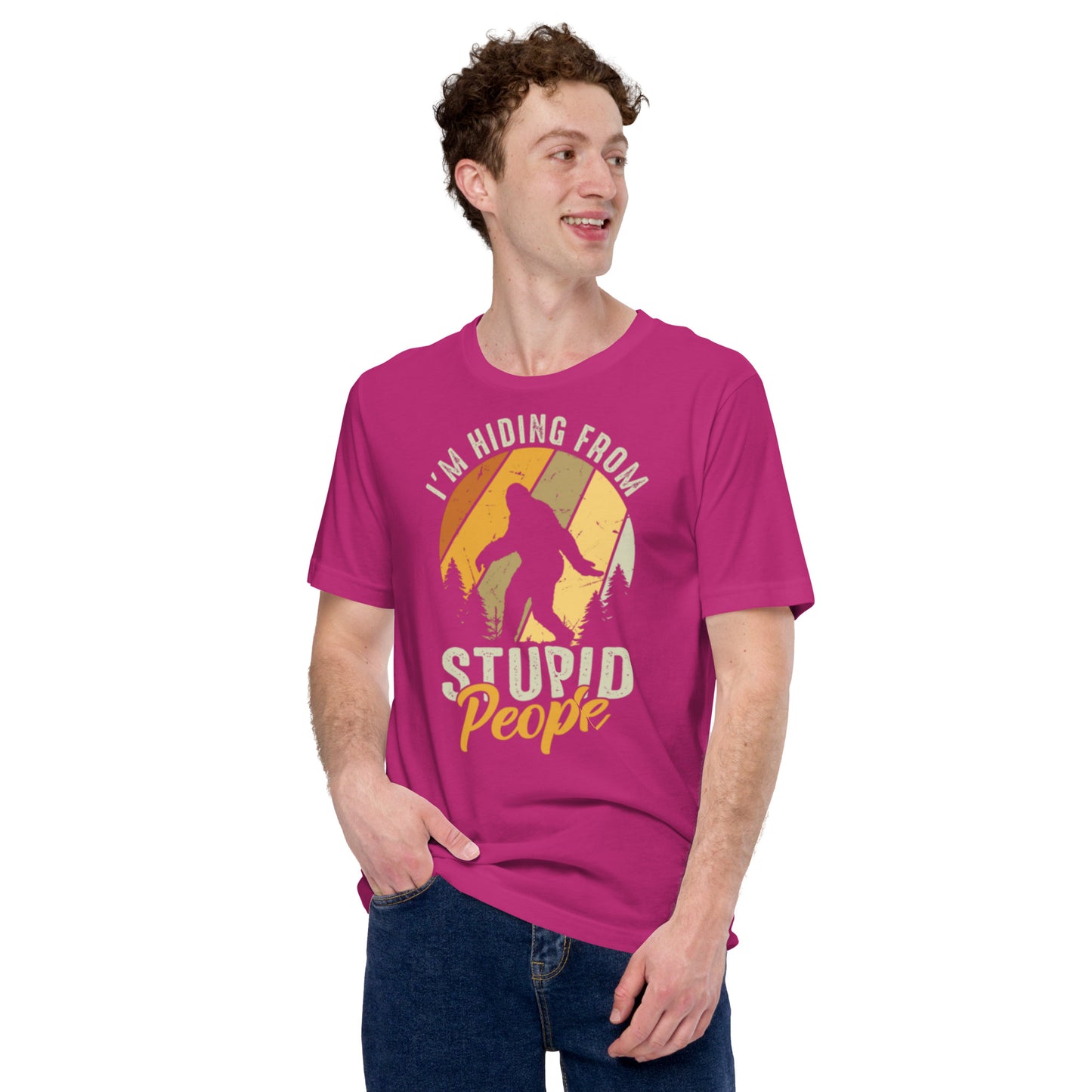 I'm Hiding from Stupid People Unisex t-shirt