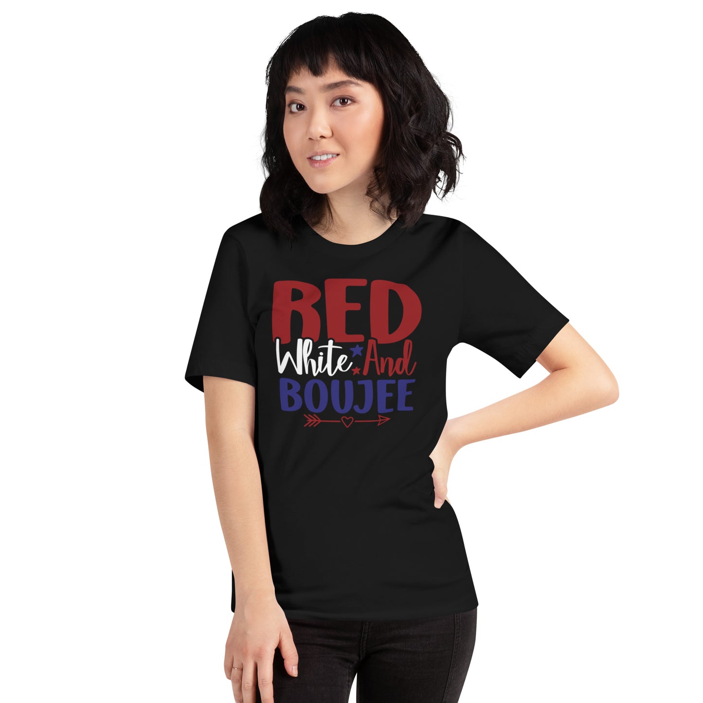 Red White and Boujee Unisex t-shirt